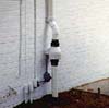 This is a picture of one of Avanty Constructions completed Radon extraction systems on the exterior of home.